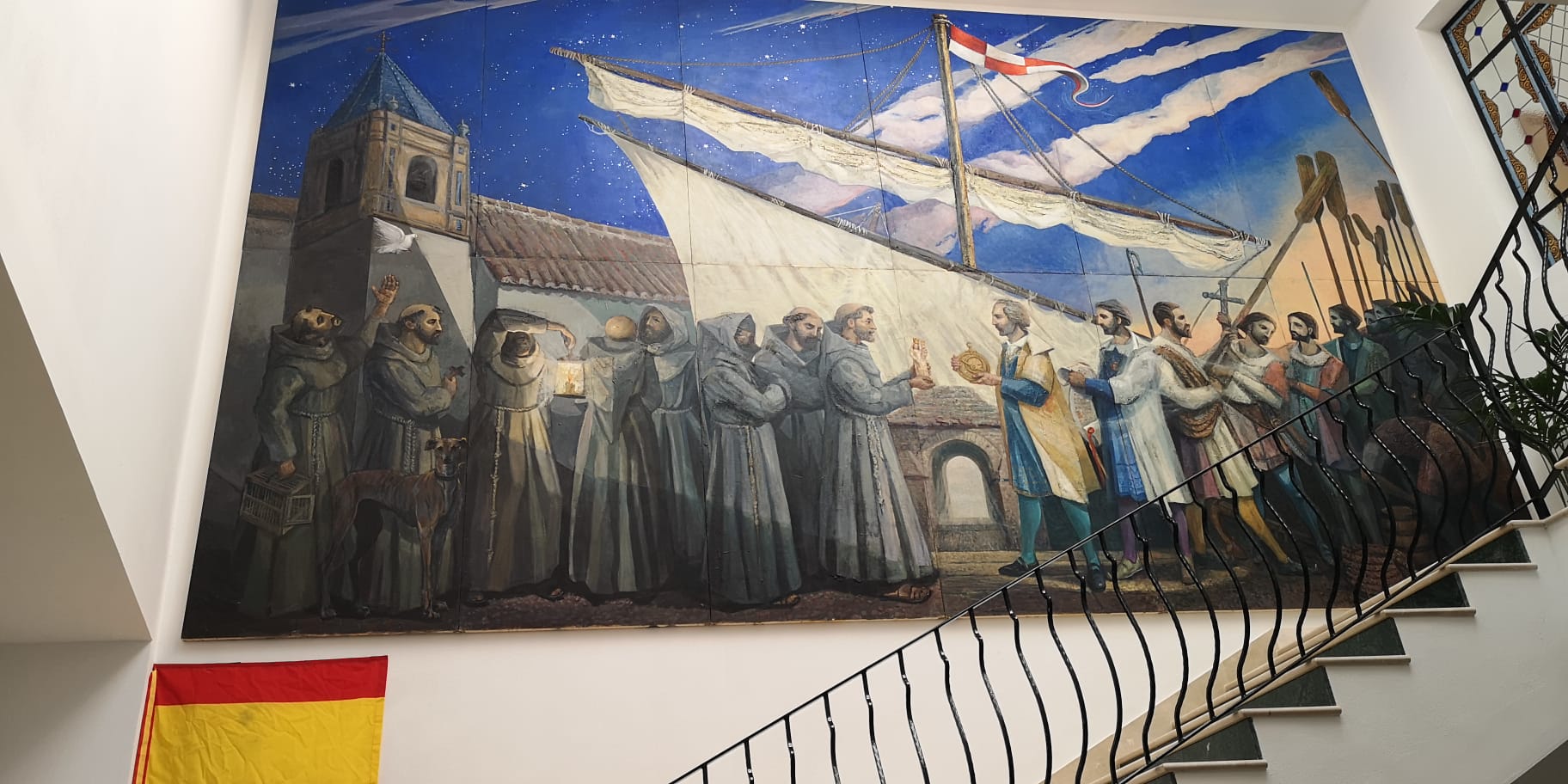 Inauguración Mural la FONTANA, Ayuntamiento de Palos de la Frontera 12-10-2021
