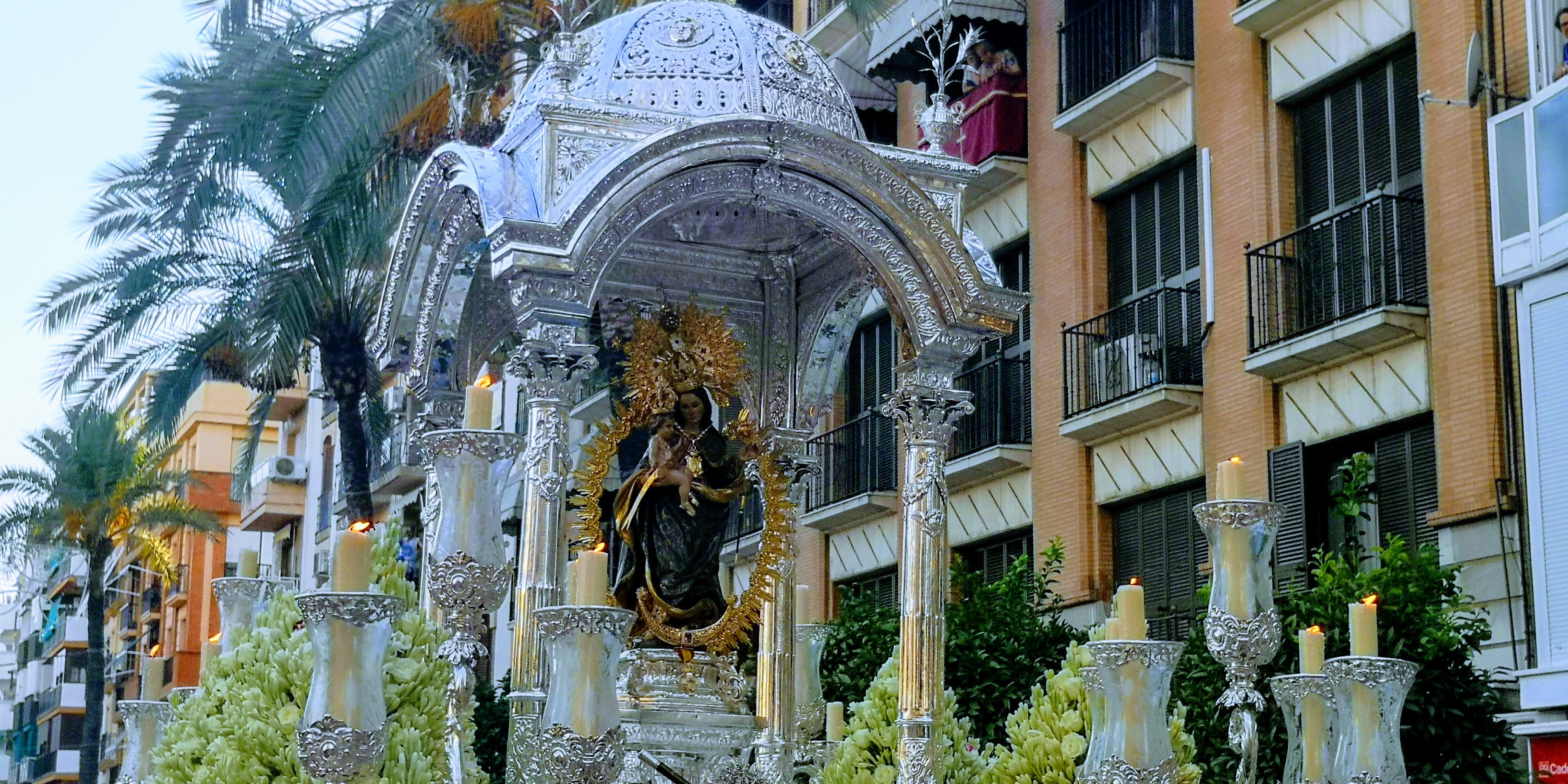 Traslado popular a su Santuario. Virgen de la Cinta 08-09-2019